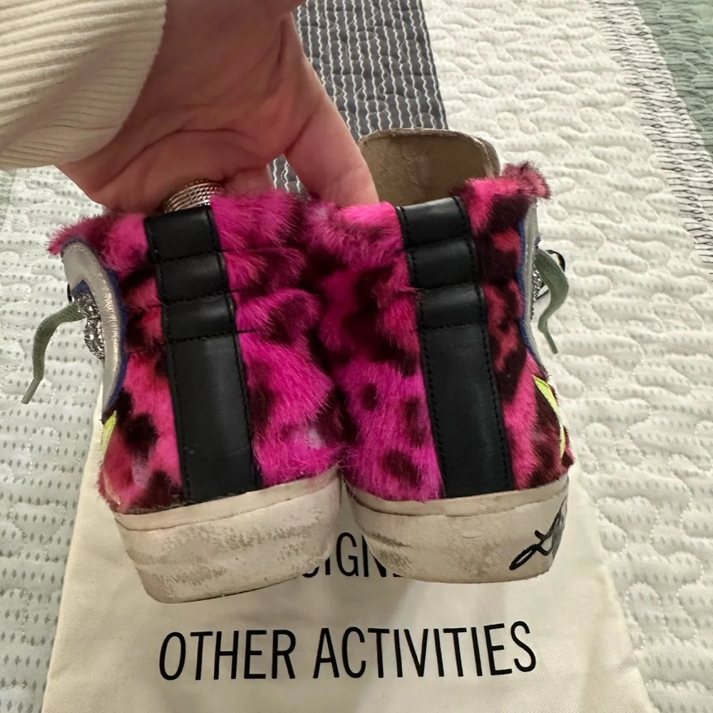 Golden Goose HTF Slides - Pink, Silver, and Yellow size 35 - Picture 4 of 9